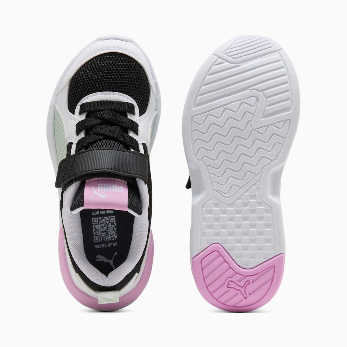 PUMA X-Ray 4 Sneakers Kids - PUMA Black-Créme De Mint-PUMA White - Side Profile - Medial