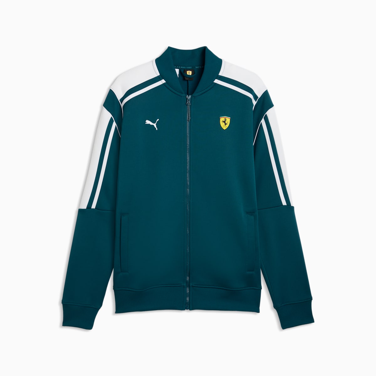Scuderia Ferrari MT7 Track Jacket Men - Midnight Petrol - front on white background
