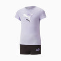Graphic Tee & Shorts Set G Vivid Violet- front view