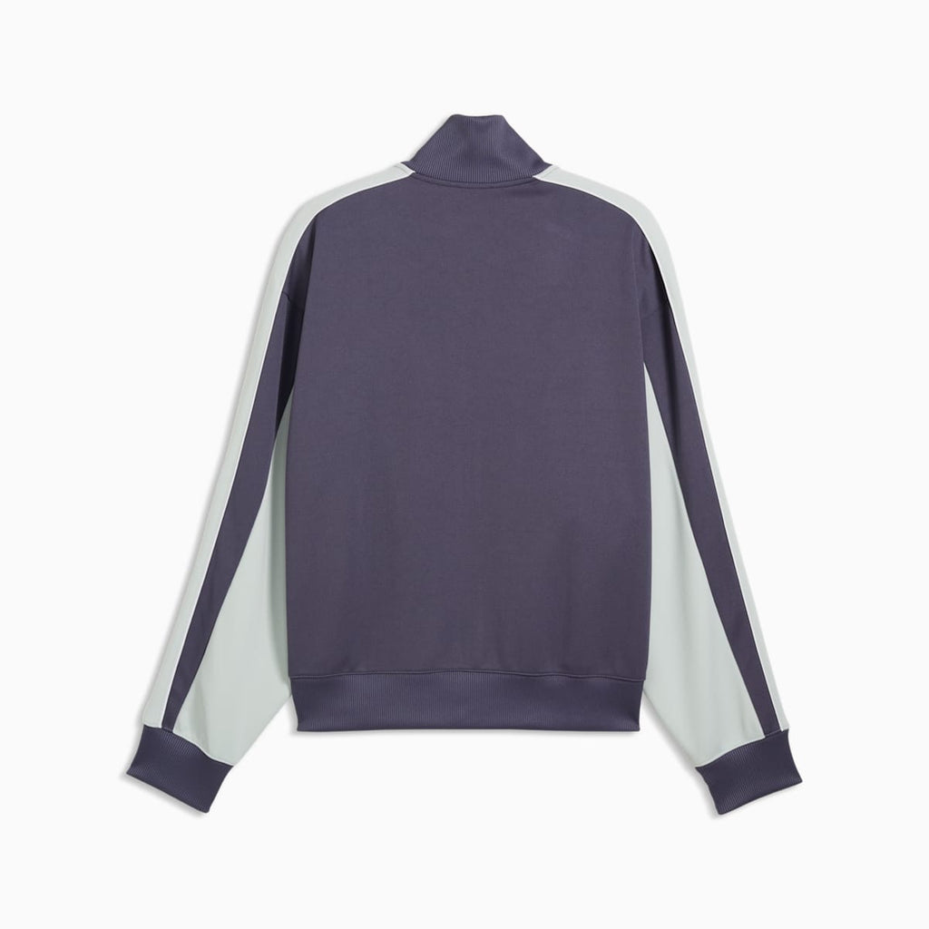 T7 Love Of The Cat Men's Relaxed T7 Track Jacket - Inky Depths-Créme De Mint - back on white background