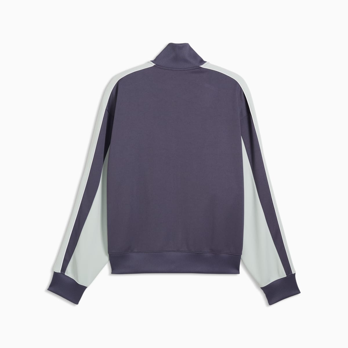 T7 Love Of The Cat Men's Relaxed T7 Track Jacket - Inky Depths-Créme De Mint - back on white background