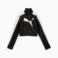 FUTURE.PUMA.ARCHIVE T7 Slim Cropped Track Jacket Women - PUMA Black front view