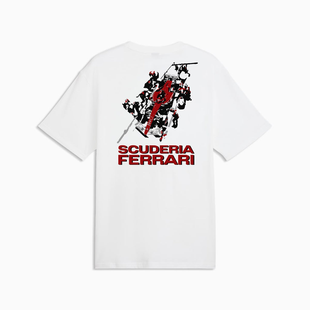 Ferrari Graphic Tee Men - PUMA White - back on white background