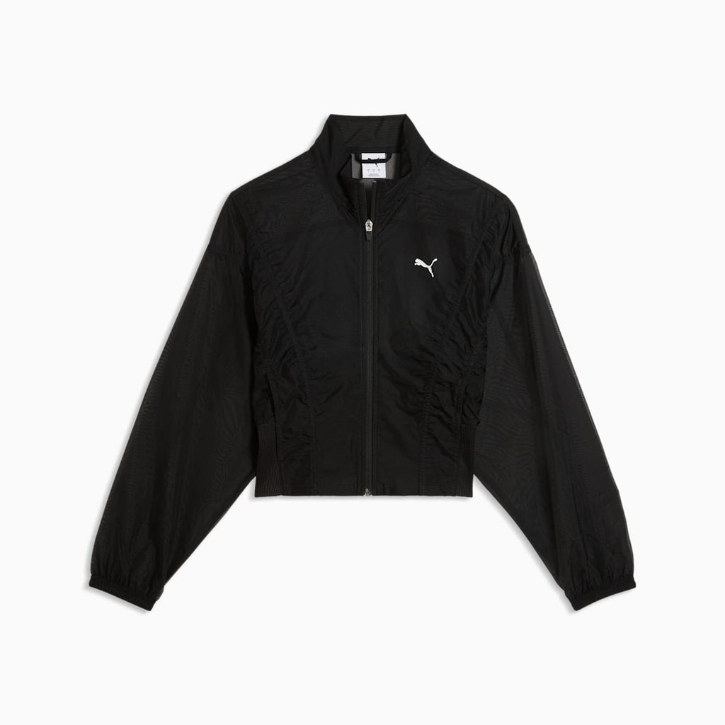 DARE TO Oversized Woven Jacket Women - PUMA Black front view