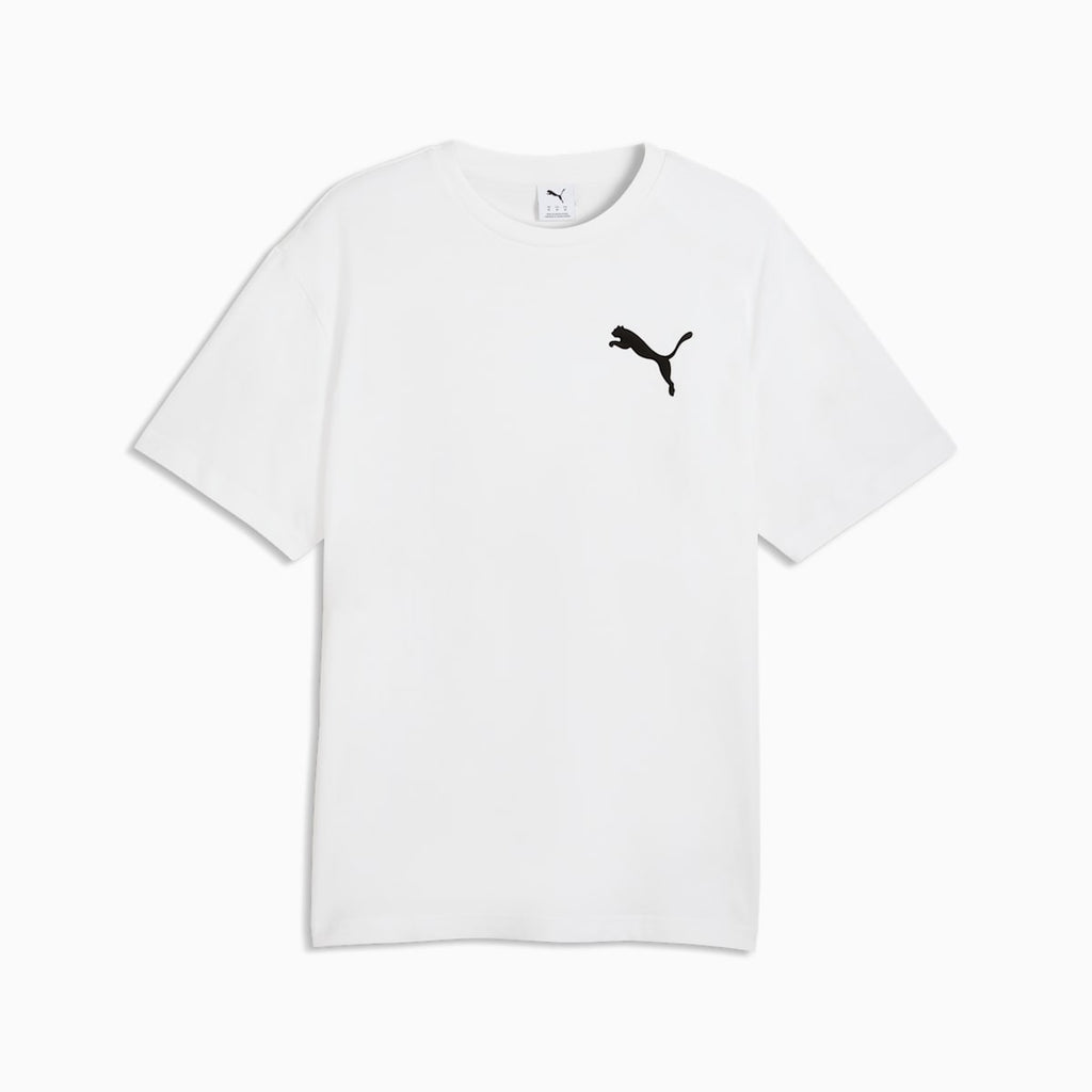 Essentials Elevated Cat Logo Relaxed Tee Men - PUMA White image 2
