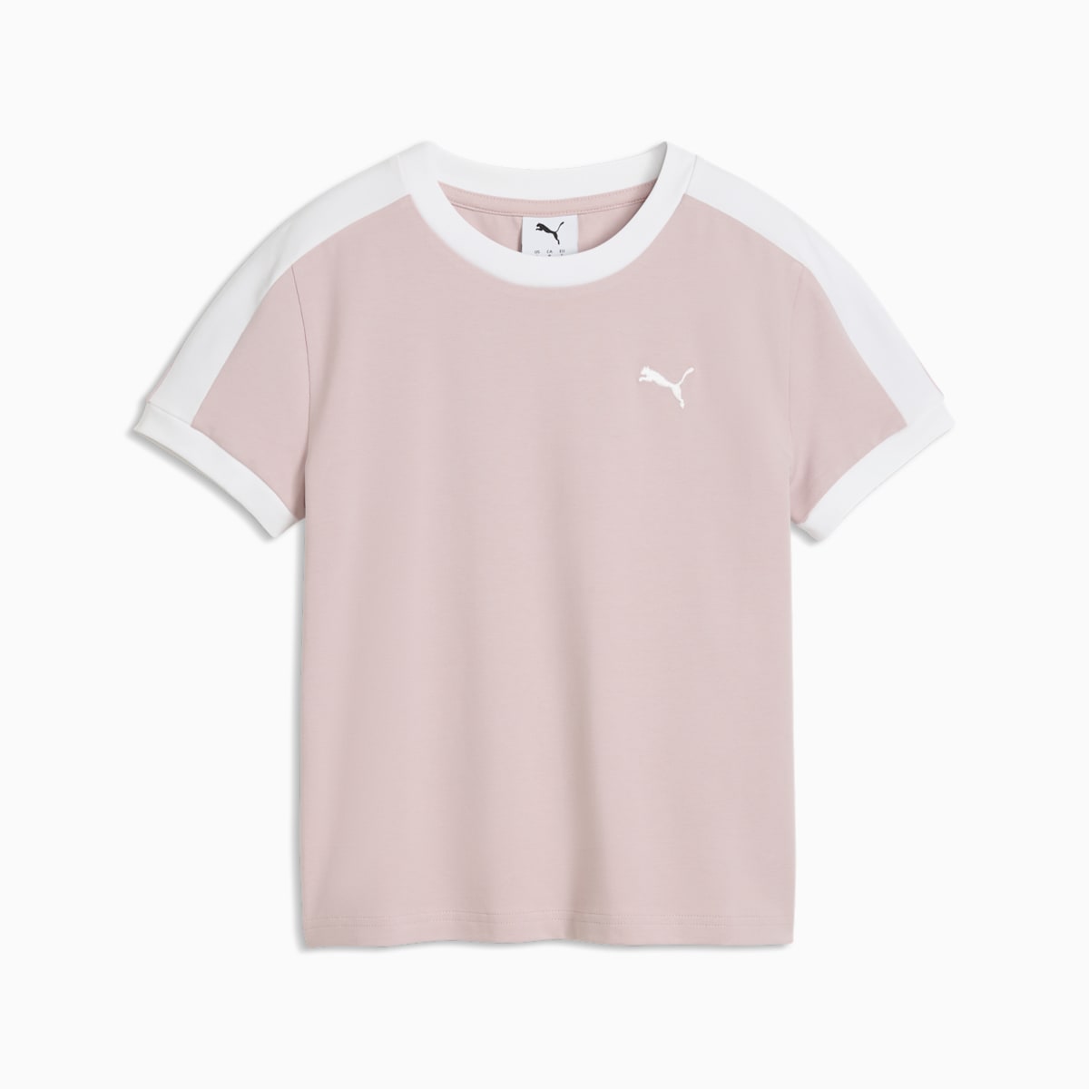 T7 Women's Slim Tee - Misty Pink - front on white background