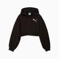 Essentials Graphic Bedazzled Full-Zip Hoodie Women - PUMA Black front view