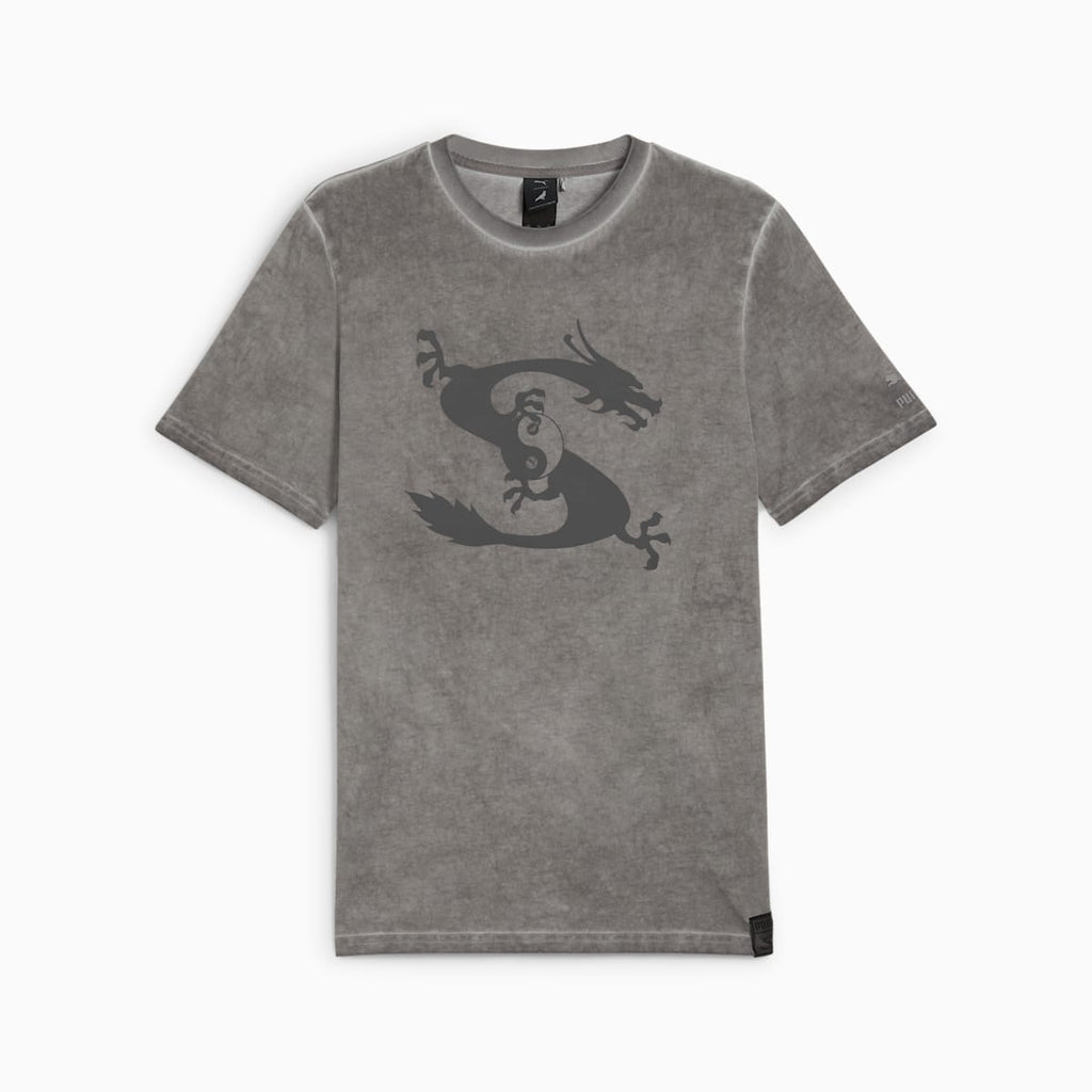 X STAPLE Washed Graphic Tee Stormy front view