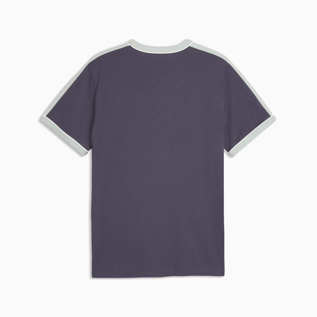 T7 Love Of The Cat Ringer Tee Men - Inky Depths-Créme De Mint - back on white background