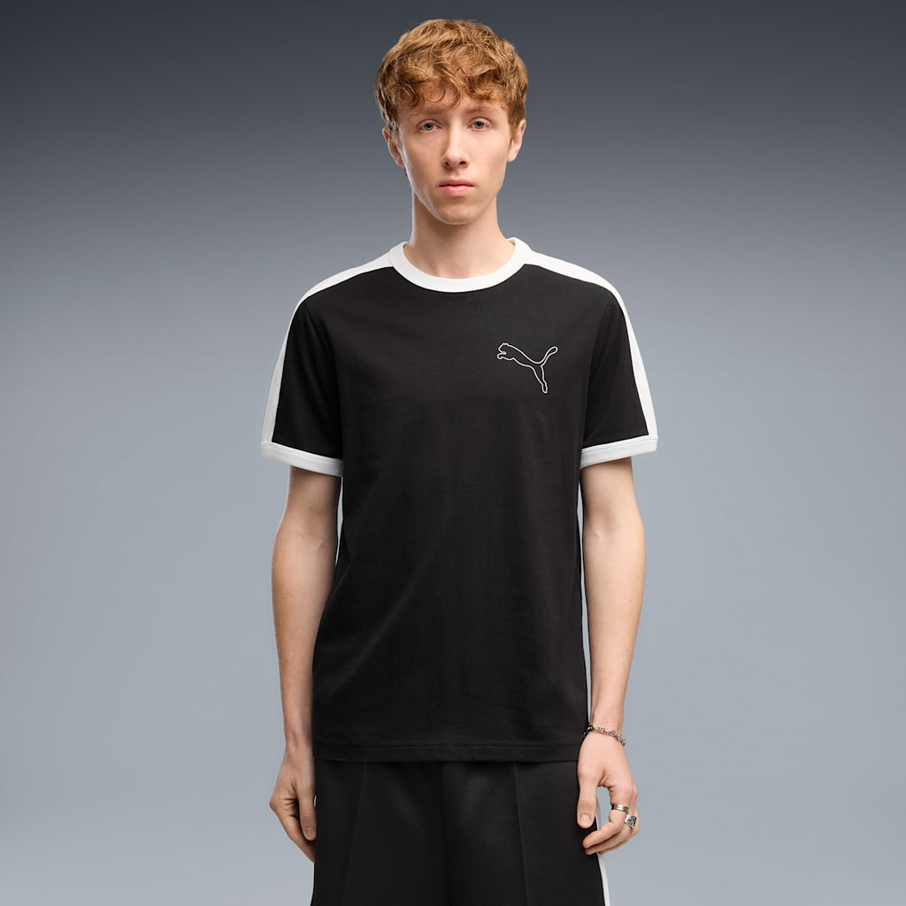 T7 Love Of The Cat Ringer Tee Men - PUMA Black - on model
