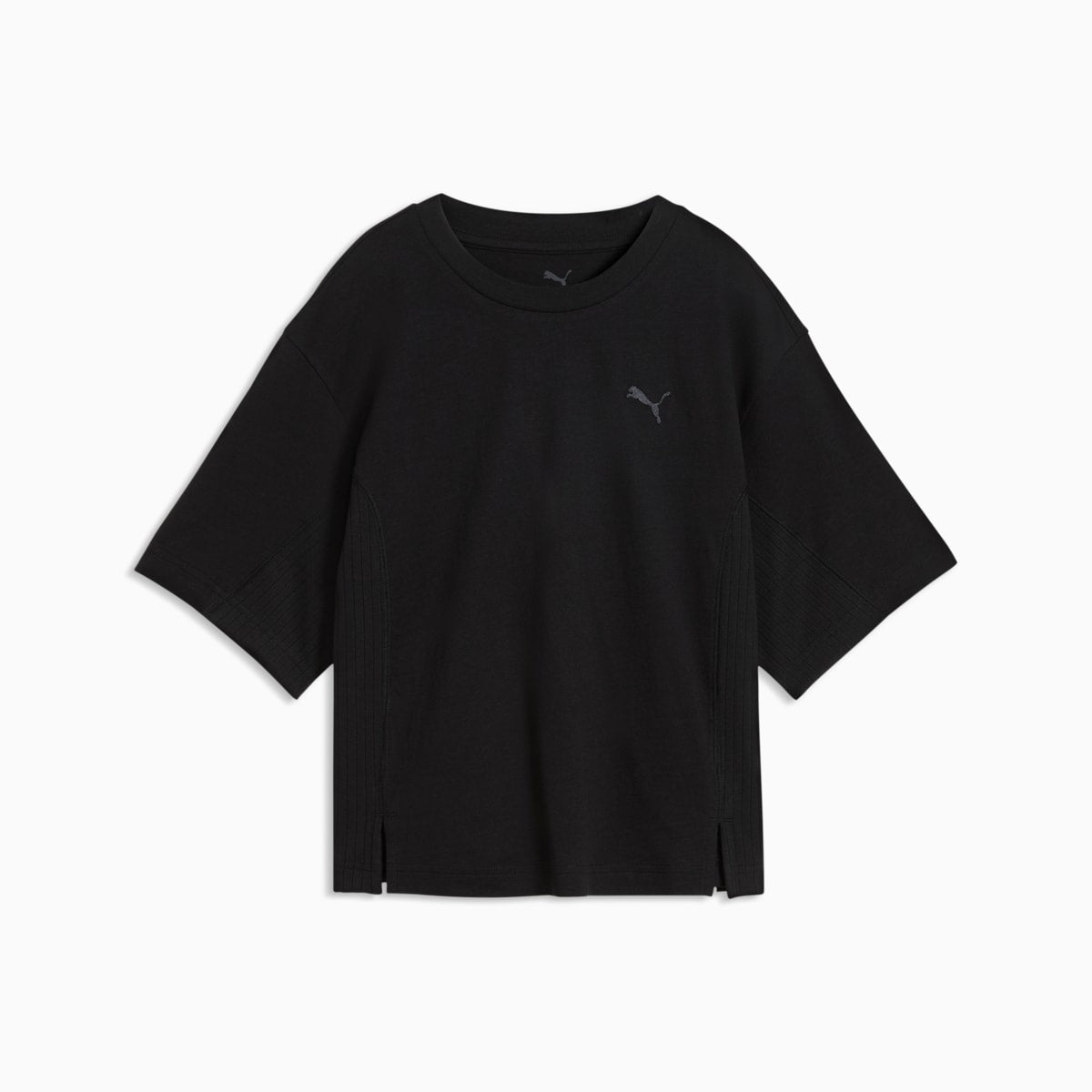 HER Women's Relaxed Tee - PUMA Black - front on white background