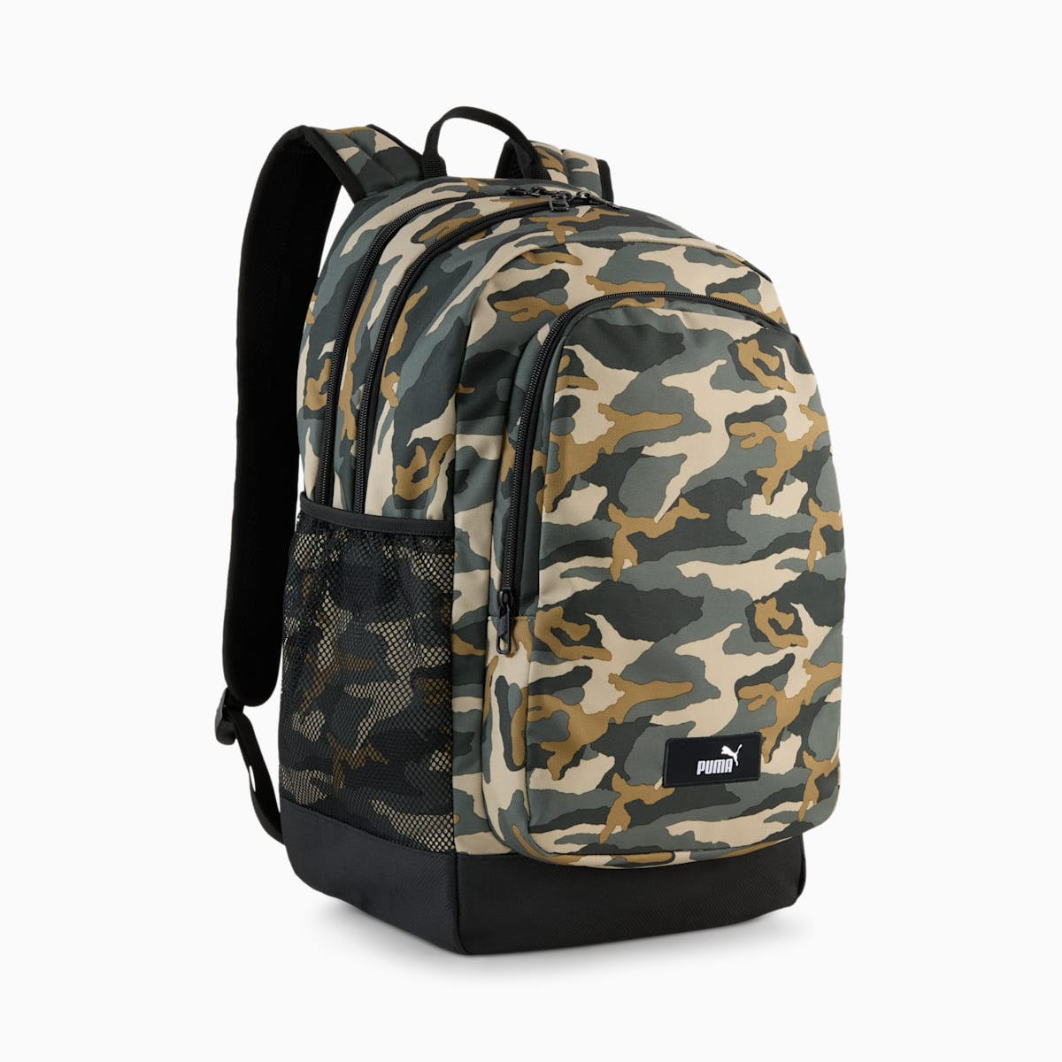 PUMA ACADEMY AOP Backpack PUMA Black-Cam front view