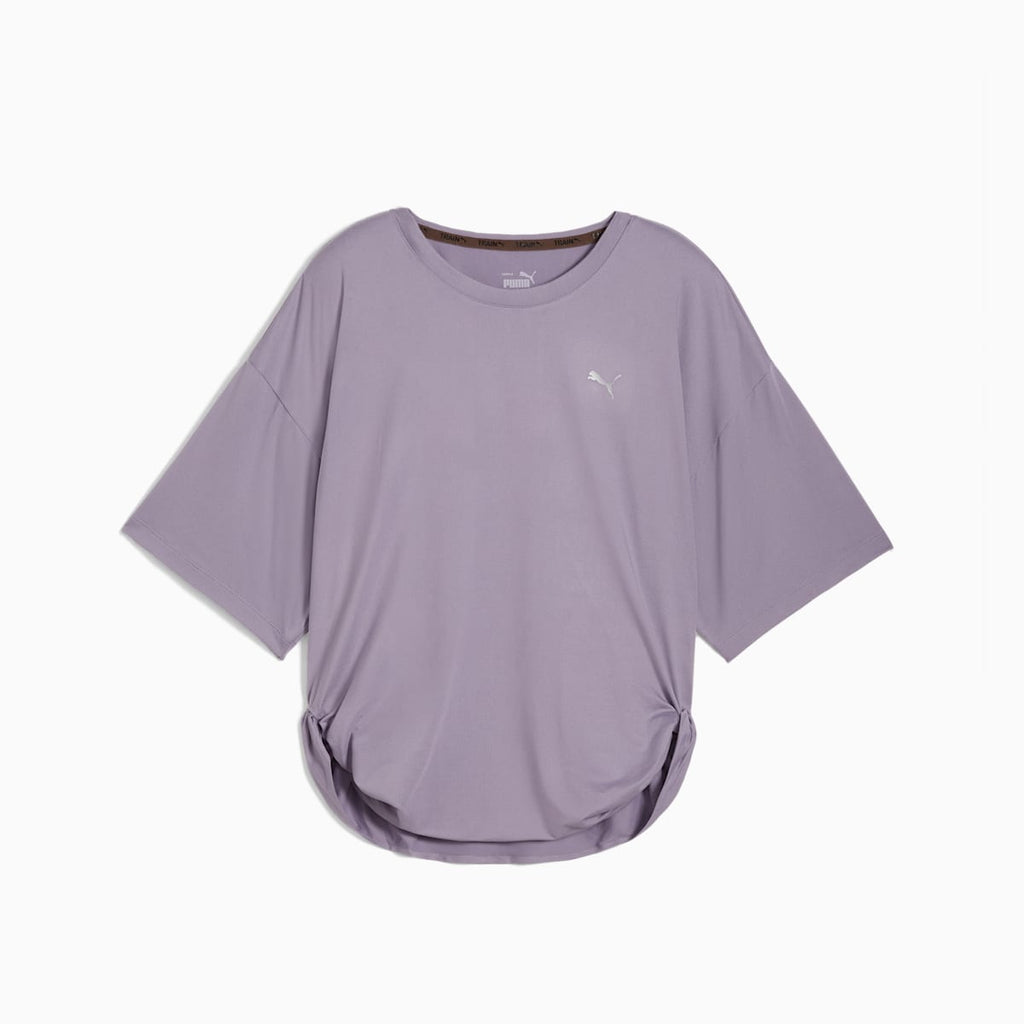 STUDIO TWIST TEE - REG Pale Plum front view