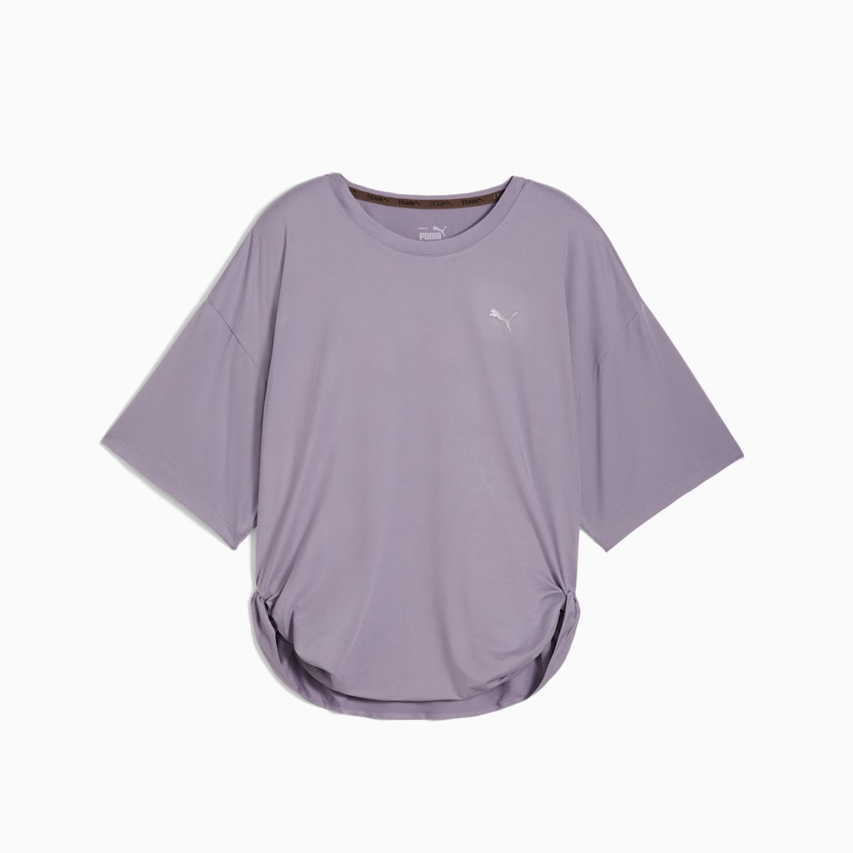 STUDIO TWIST TEE - REG Pale Plum front view