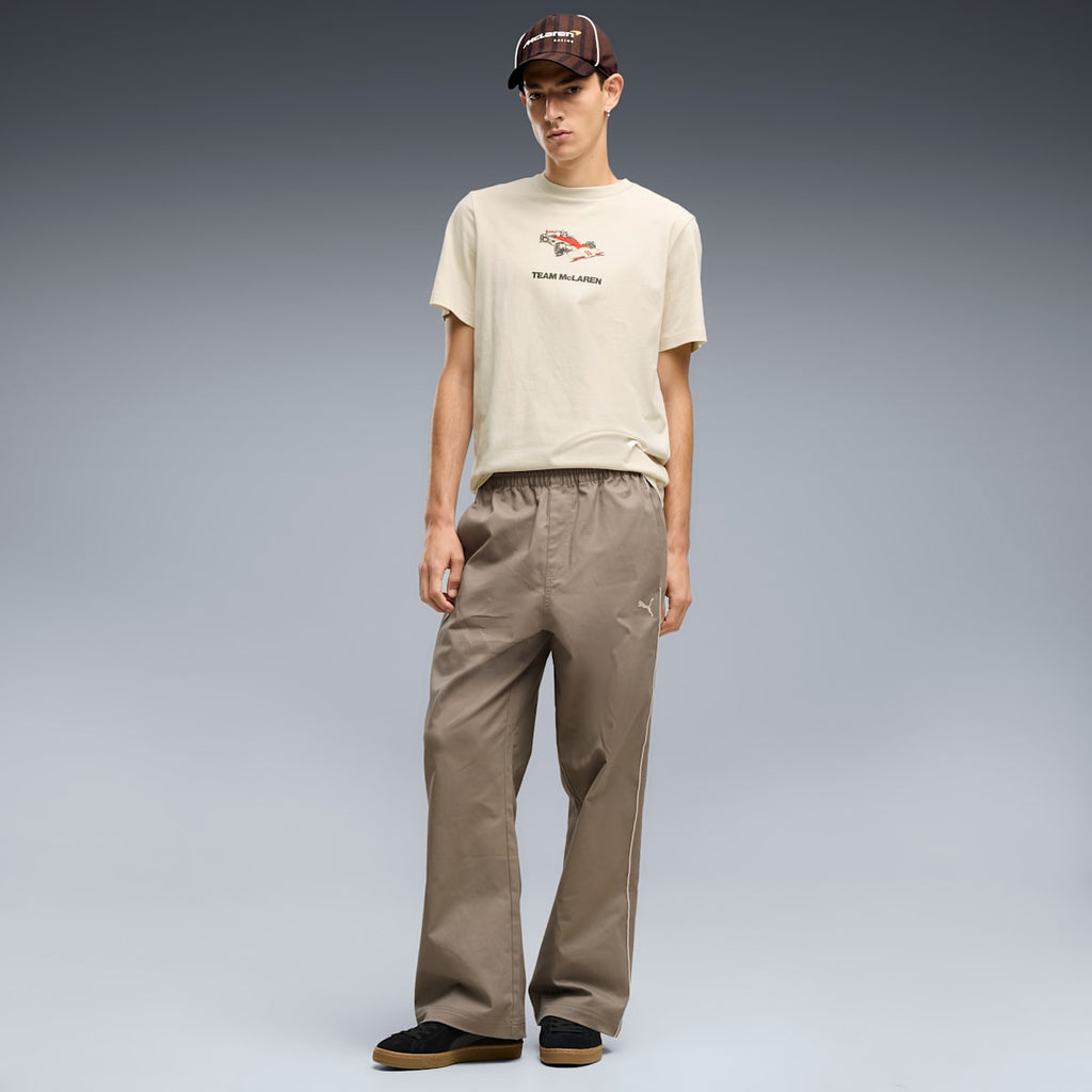 McLAREN RACING Men's T7 Relaxed Pants - Mouse Gray - on model