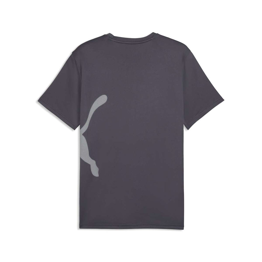 Train All Day Big Logo Tee Men - Galactic Gray-PUMA White back view