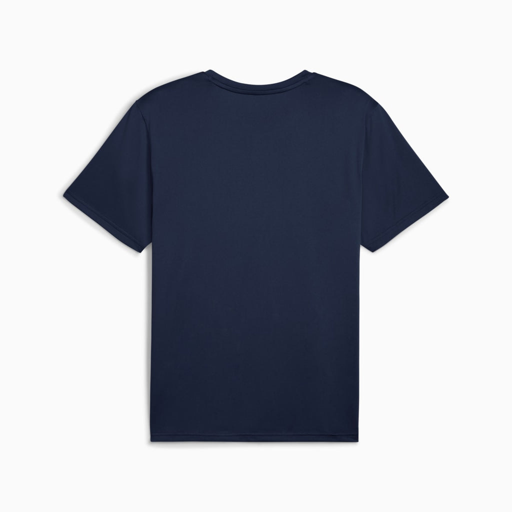 TAD ESSENTIALS Solid Cat Tee Men - PUMA Navy-PUMA White - back on white background