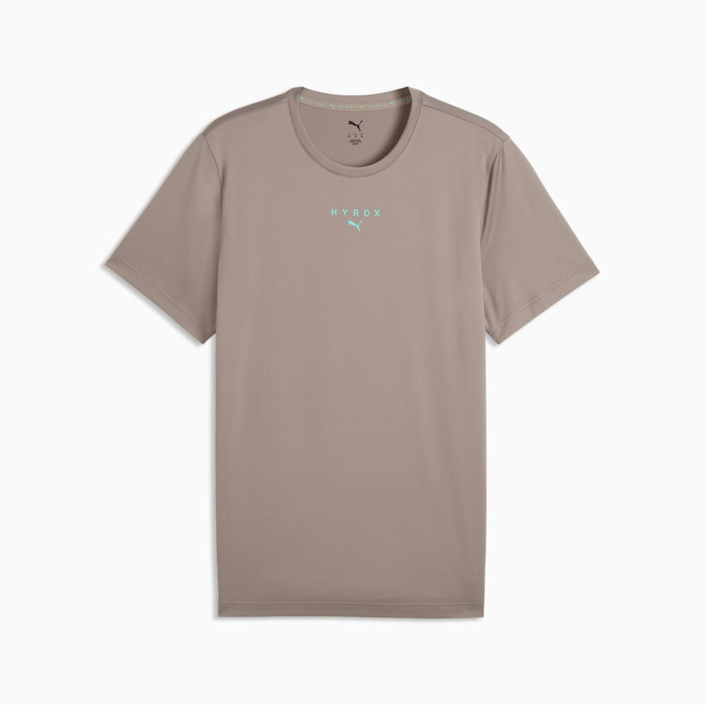 PUMA x HYROX Graphic Tee Men - Mouse Gray - front on white background