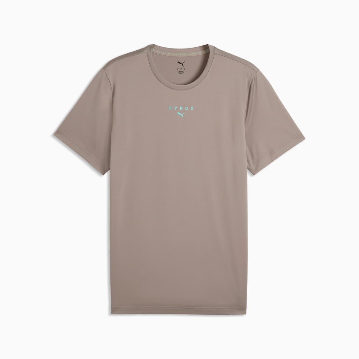 PUMA x HYROX Graphic Tee Men - Mouse Gray - front on white background