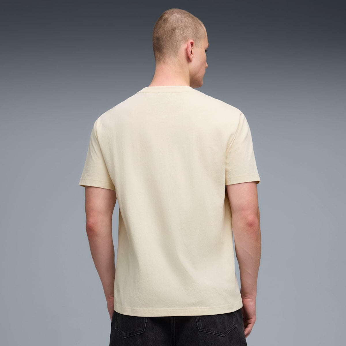 Essentials Elevated Cat Logo Relaxed Tee Men - Alpine Snow image 5