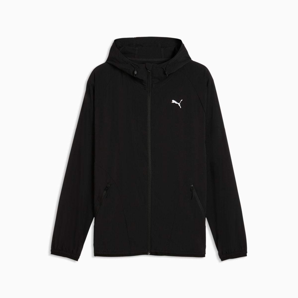 PWRTRAIN Stretch Woven Full-Zip Jacket Men - PUMA Black - front on white background