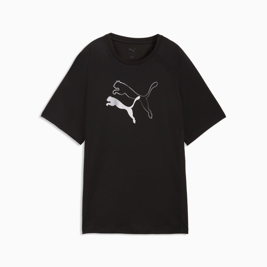 EVOSTRIPE Relaxed Graphic Tee Women - PUMA Black front view