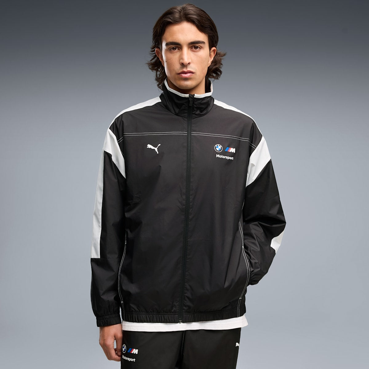 BMW M Motorsport MT7 Woven Jacket Men - PUMA Black - on model