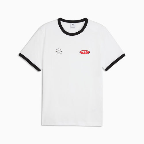 FUTURE.PUMA.ARCHIVE Ringer Tee Unisex - PUMA White - front on white background