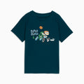 PUMA Kids Graphic Tee - Midnight Petrol - front on white background
