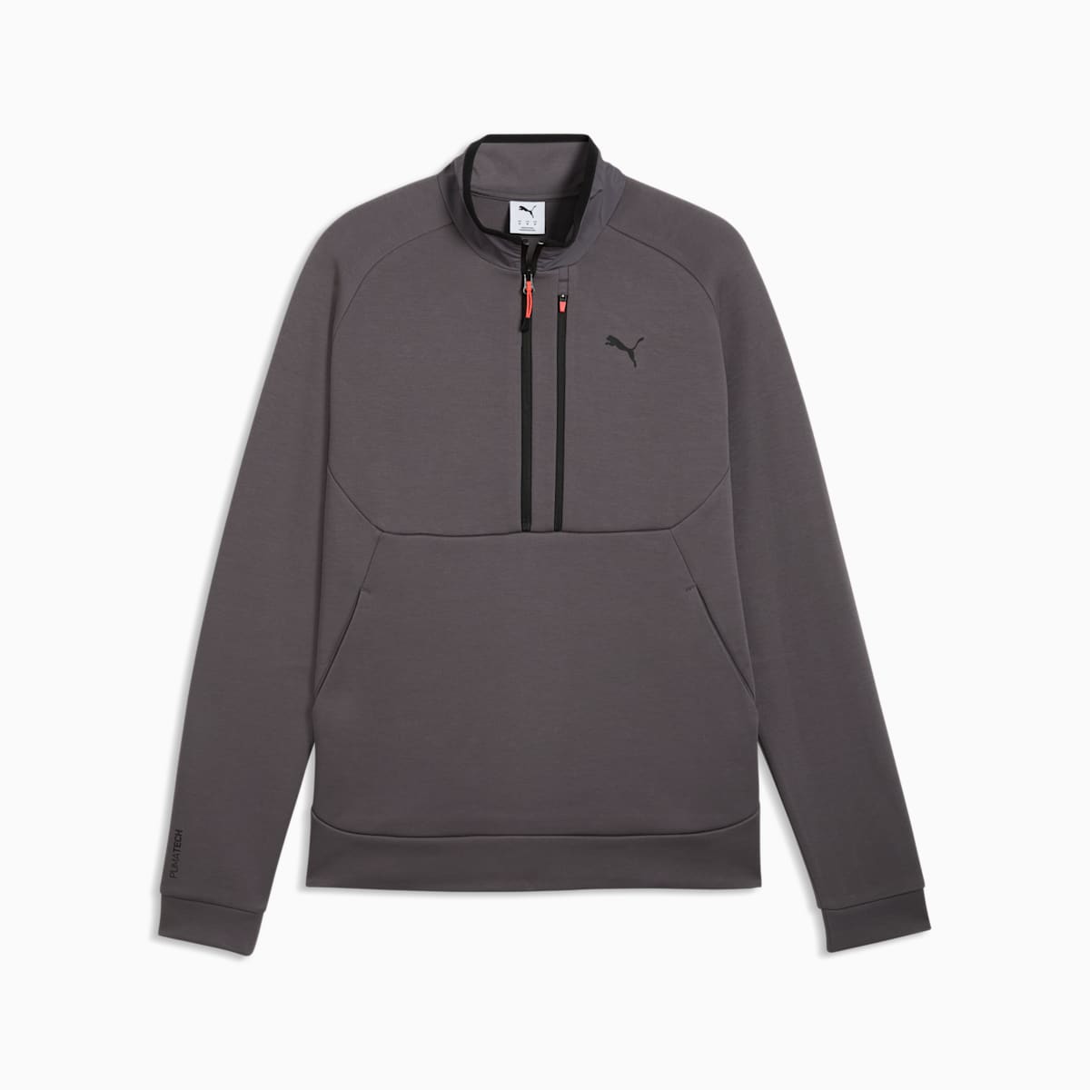 PUMATECH Men's Half-Zip Sweatshirt - Moody Gray - front on white background