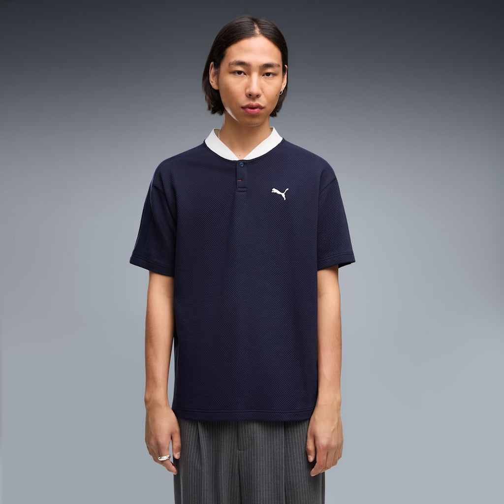 PUMA Class Relaxed Polo Men - PUMA Navy - on model