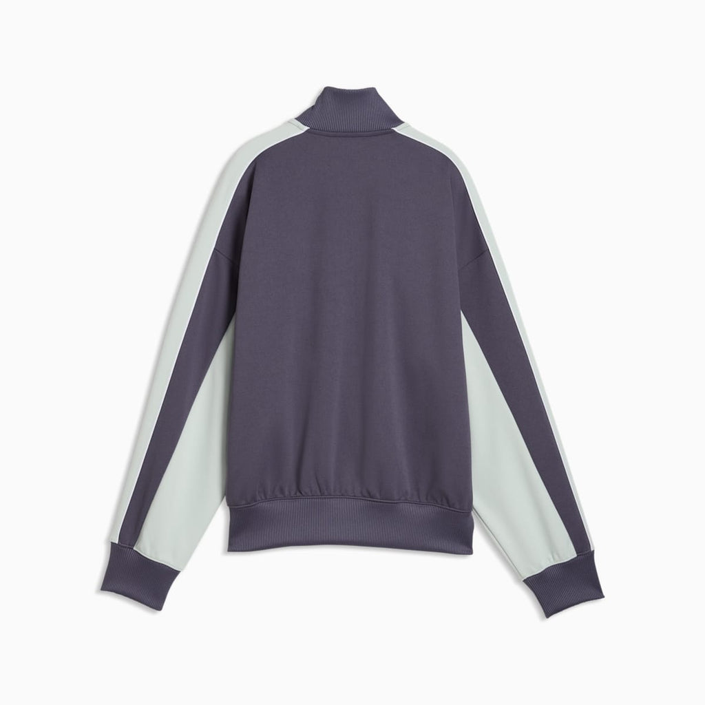 T7 Relaxed Love Of The Cat Track Jacket Women - Inky Depths - back on white background