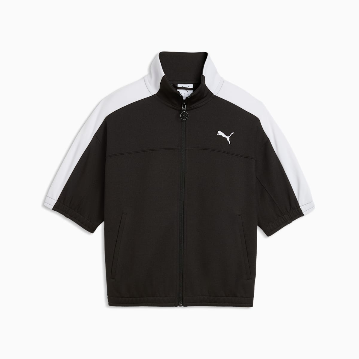 T7 Short-Sleeve Full-Zip Jacket Women - PUMA Black front view