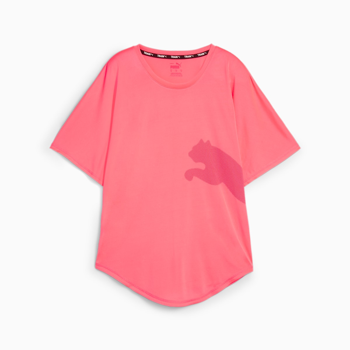 TRAIN ALL DAY BIG CAT TEE Sunset Glow front view
