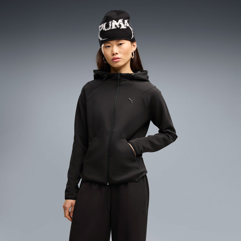 PUMATECH SENSE Full-Zip Jacket Women - PUMA Black - on model