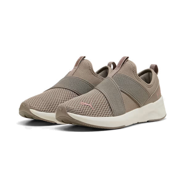 PUMA SOFTRIDE Harli Slip-On Shoes-Mouse Gray-Warm White-Rose Gold