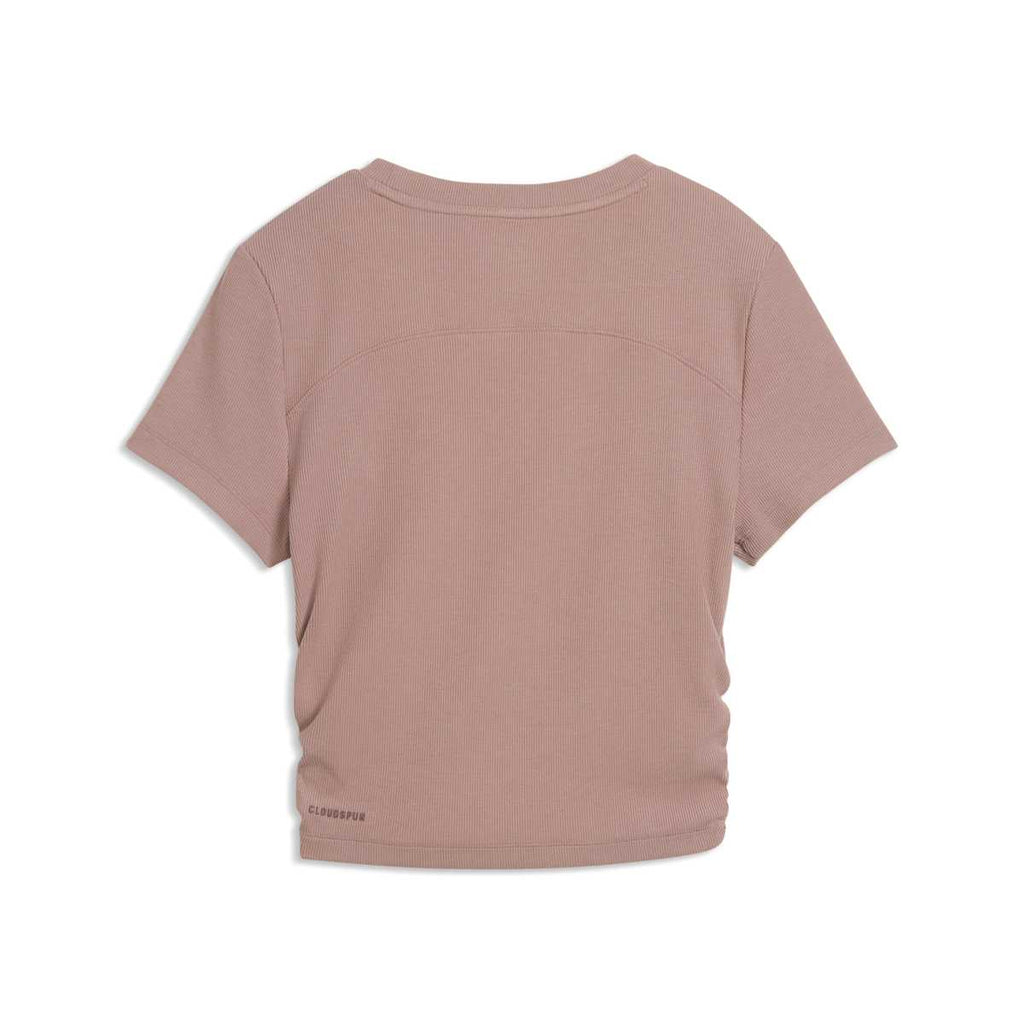 CLOUDSPUN Rib Tee Women - Sandstone back view
