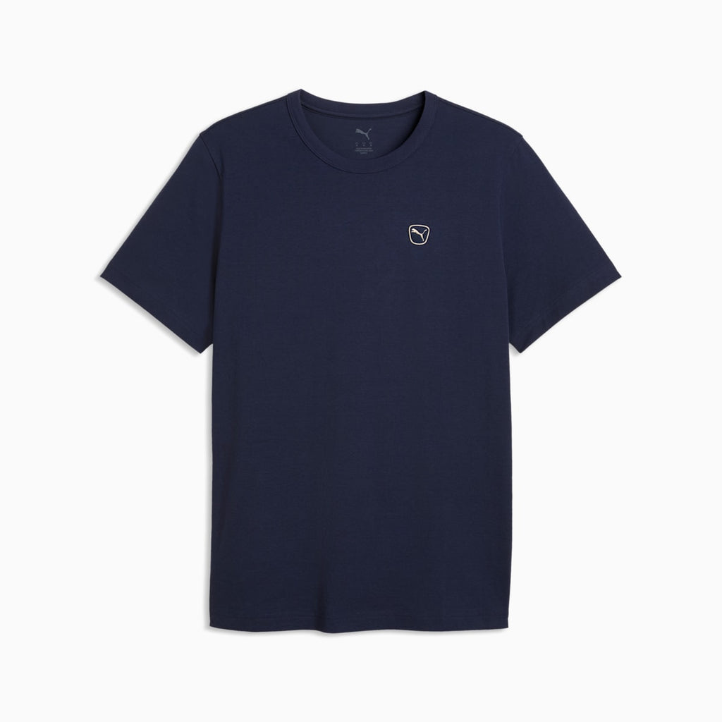 Essentials Elevated Tee Men - PUMA Navy - front on white background