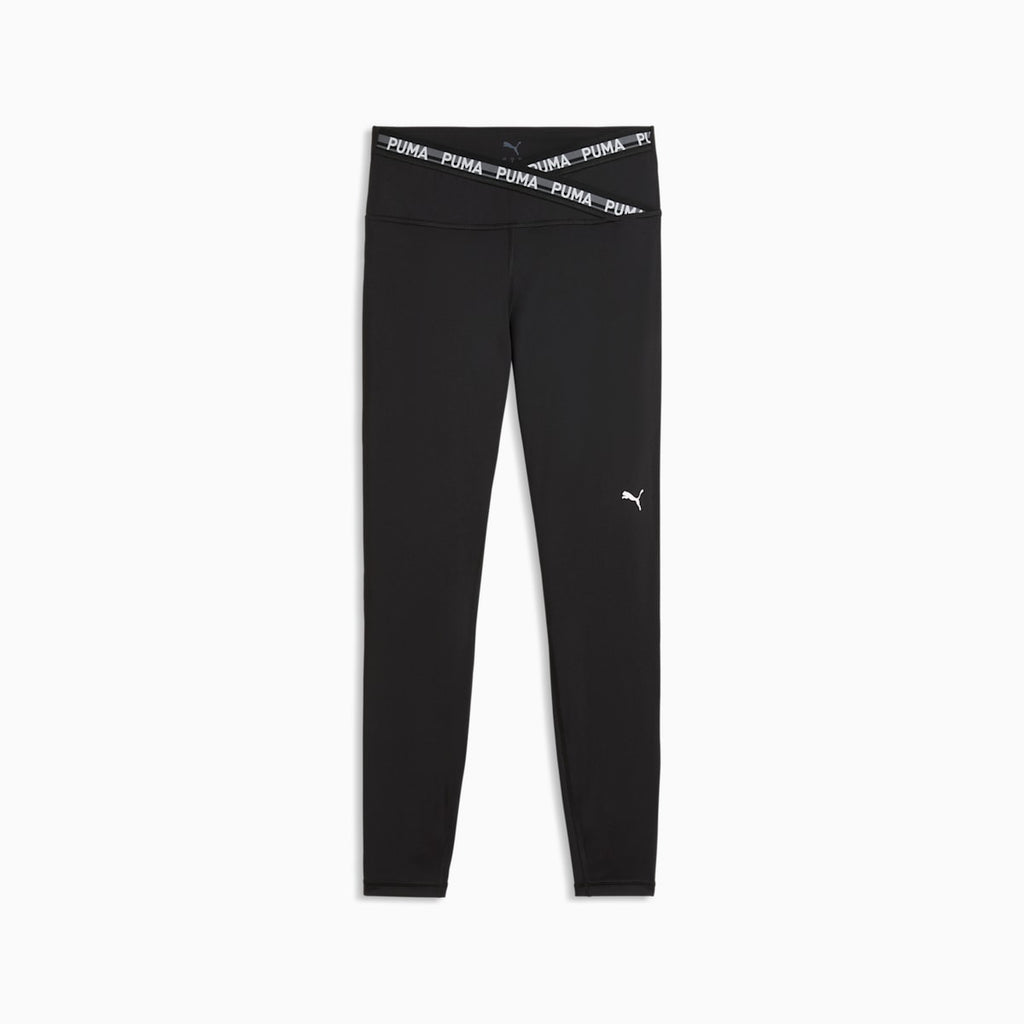 PUMA Strong Cross-Front High-Waist 7/8 Tights Women - PUMA Black front view
