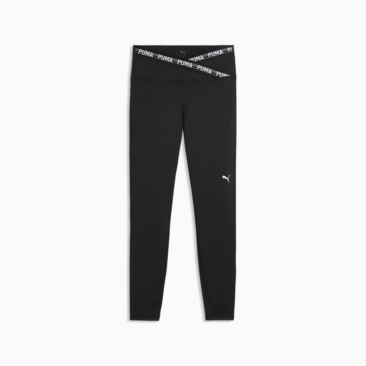 PUMA Strong Cross-Front High-Waist 7/8 Tights Women - PUMA Black front view