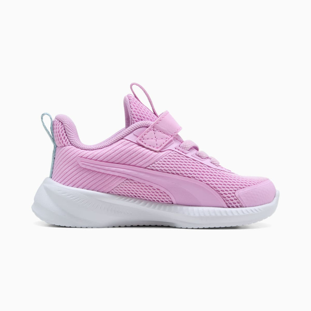 PUMA Flyer 4 Running Shoes Toddlers - Mauve Glow-Aqua Glow-PUMA White - Front / Top View