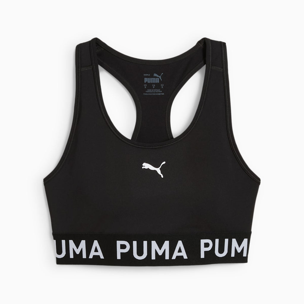 4KEEPS Strong Mid-Impact Bra Women - PUMA Black front view