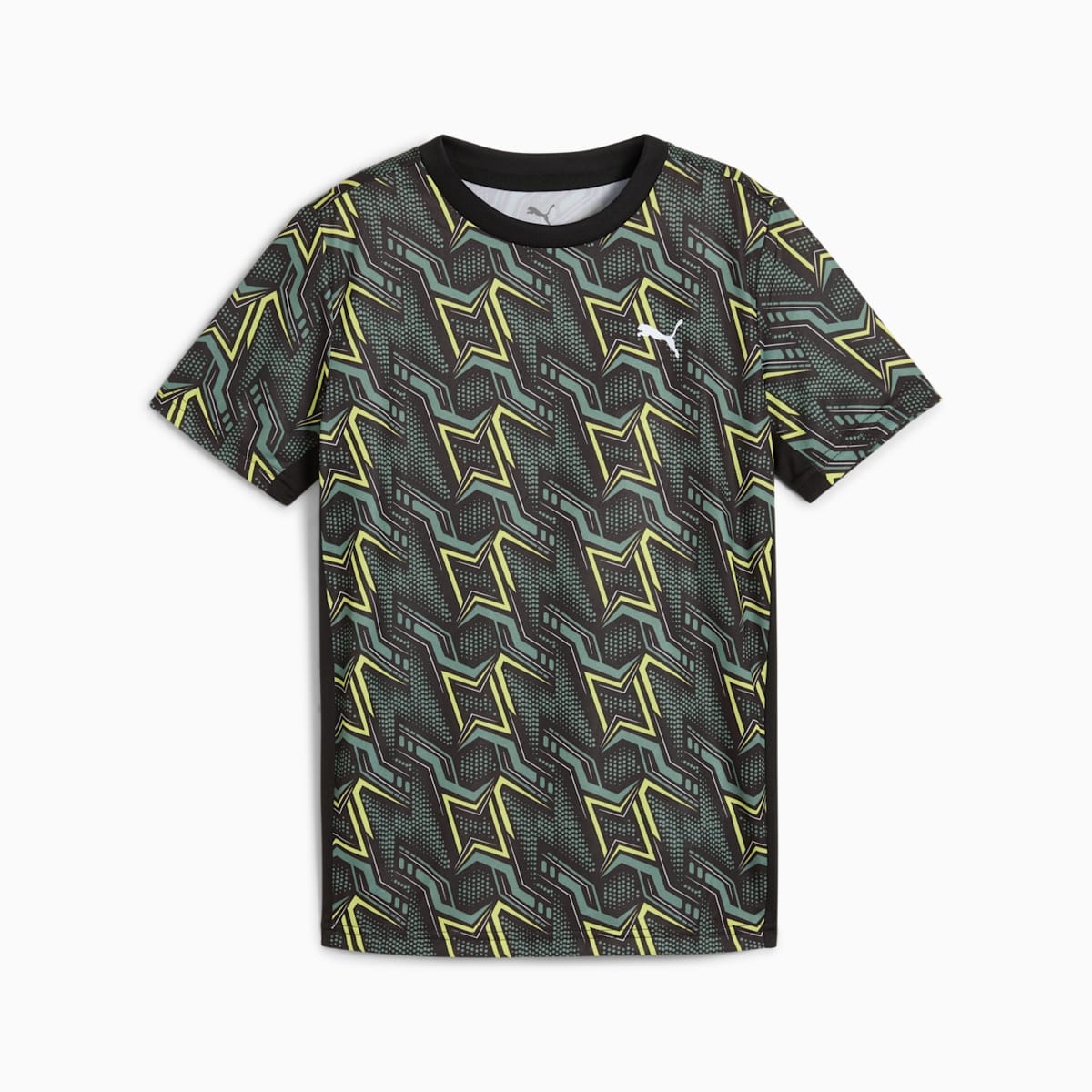 TAD ESS AOP Poly Tee B PUMA Black front view