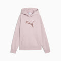 Essentials Sequins Hoodie Women - Misty Pink - front on white background
