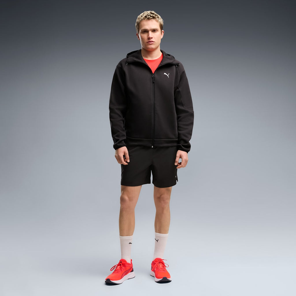 PWRTRAIN 7" Woven Shorts Men - PUMA Black - on model