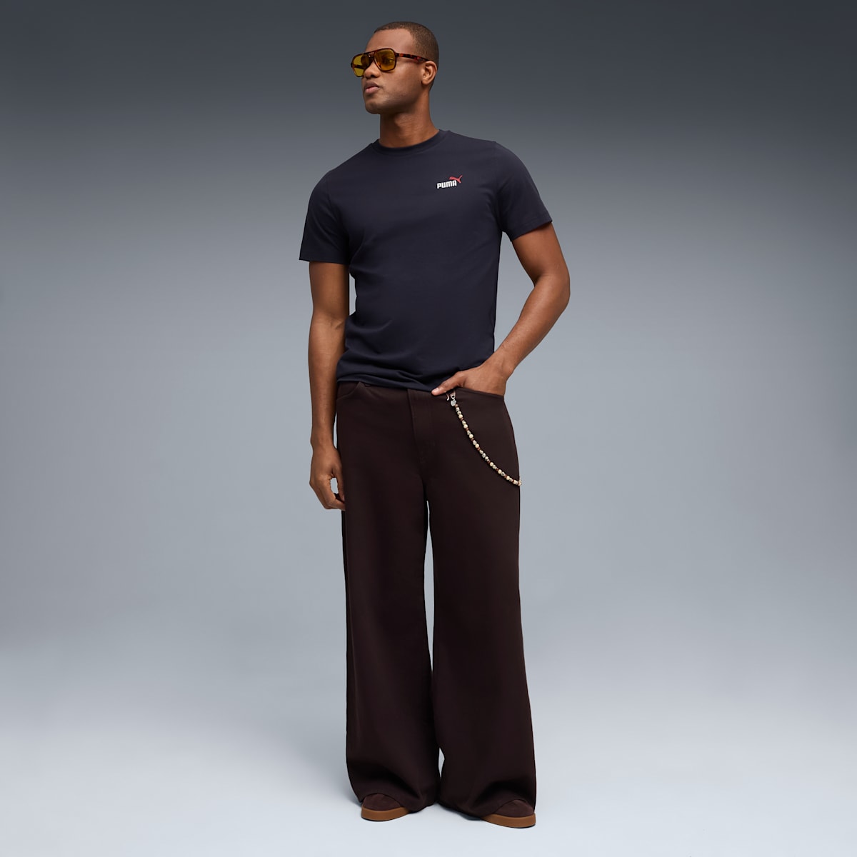 Essentials 2 Color Small No. 1 Logo Tee Men - New Navy image 3