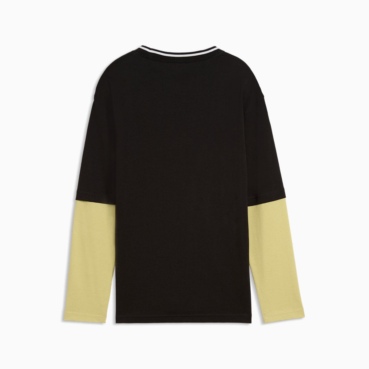 MID 90s Relaxed Layered Long Sleeve Tee Youth - PUMA Black - back on white background