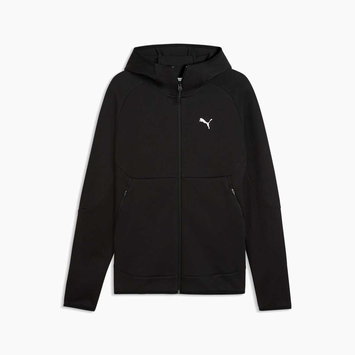 PUMATECH Elevated Slim Full-Zip Hoodie Men - PUMA Black - front on white background
