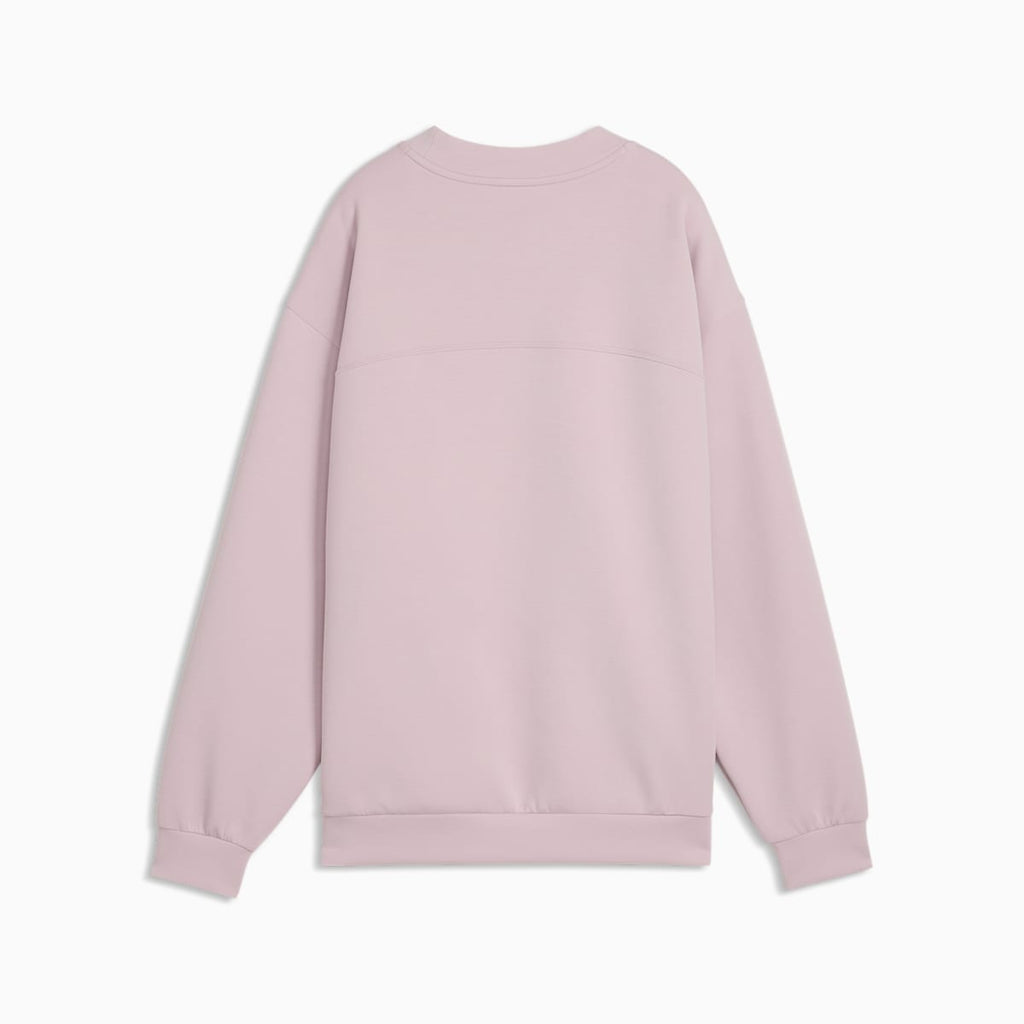 CLOUDSPUN Relaxed Crew Neck Top Women - Misty Pink - back on white background