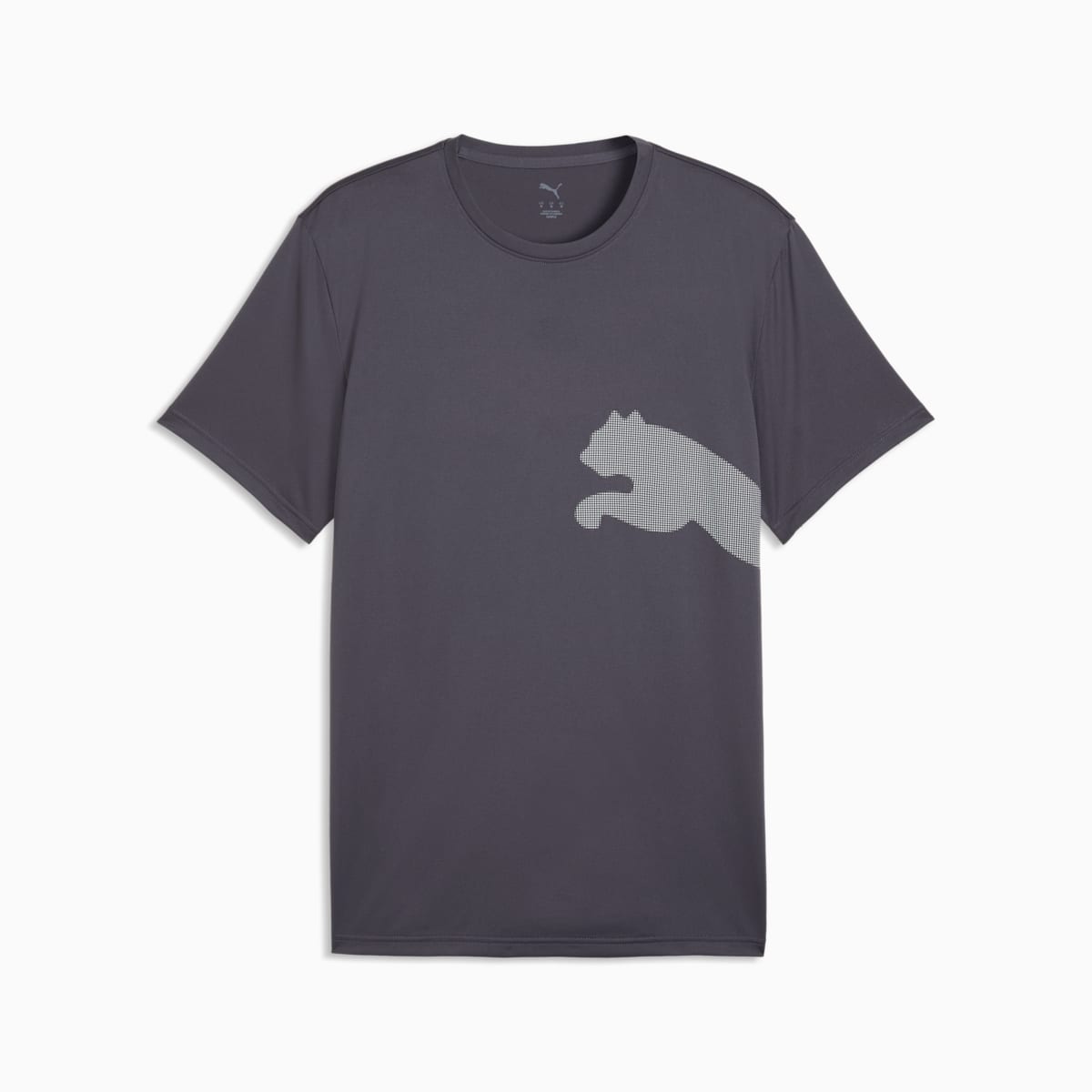 Train All Day Big Logo Tee Men - Galactic Gray-PUMA White front view